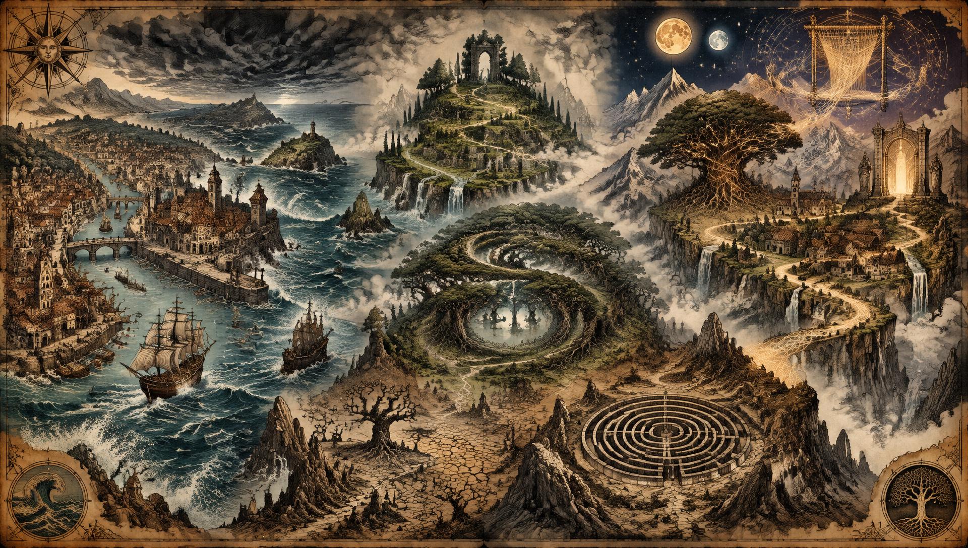 Illustrated journey map for What Must Not Be Lost